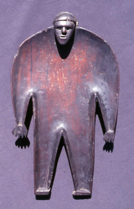 Daveniyaqona carved in the formed of a human figure that is housed at the Fiji Museum